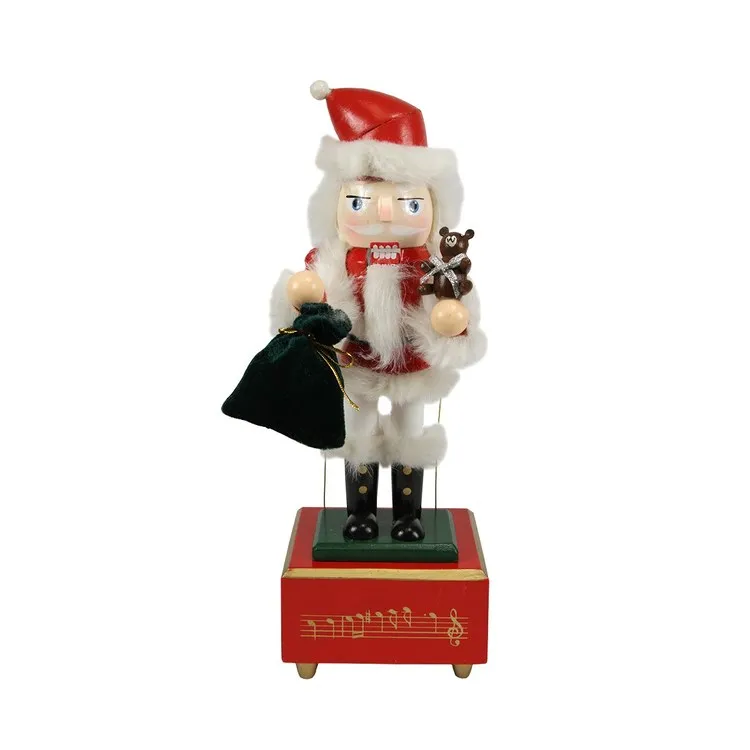 12" Red Musical and Animated Santa Claus Christmas Nutcracker