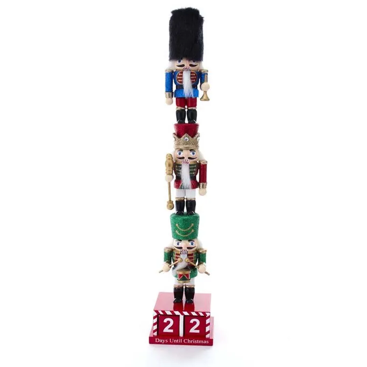 16" Stacked Miniature Nutcracker with Calendar
