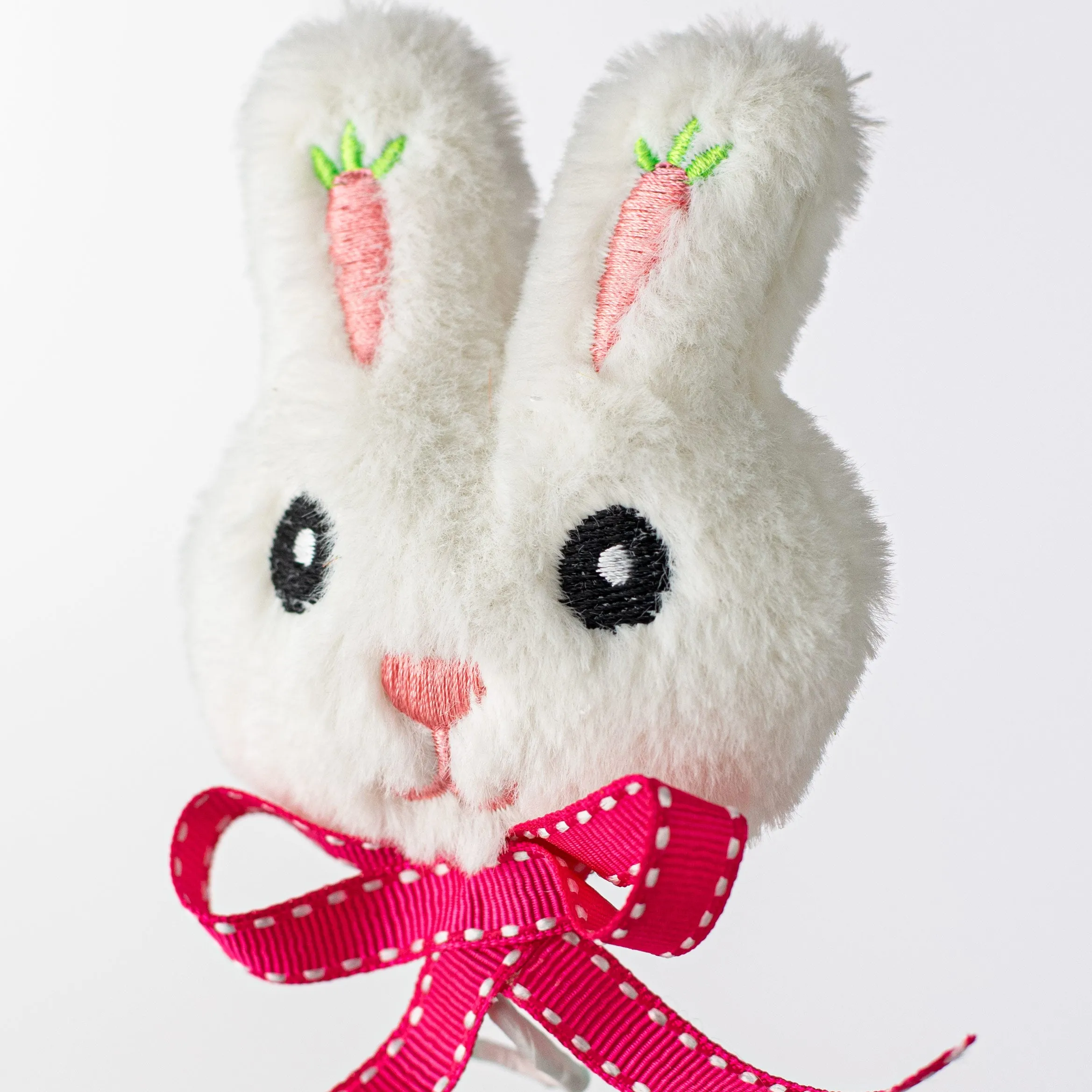 23" Bunny Head Embroidered Carrots Spray