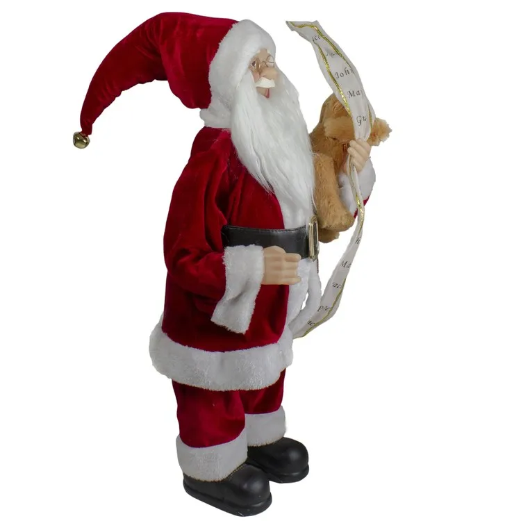 24" Standing Santa Christmas Figurine with Christmas Tree