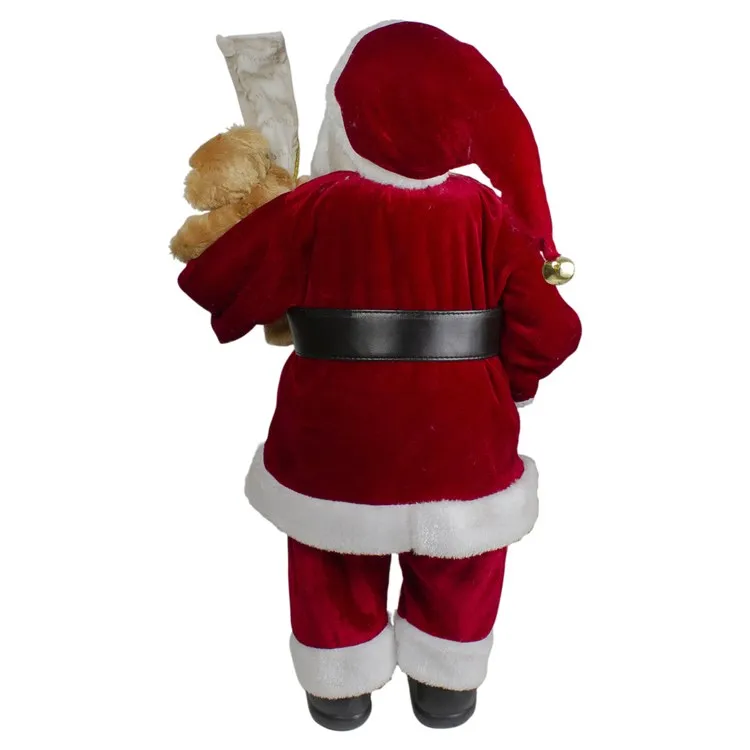 24" Standing Santa Christmas Figurine with Christmas Tree