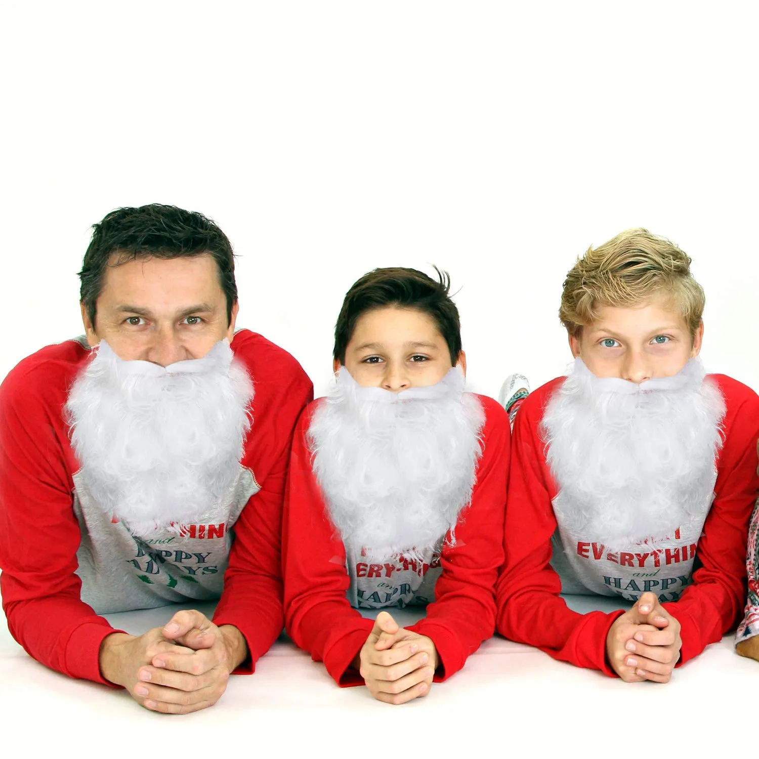 6 Pieces Funny Fake Beard Fake White Beard Costume for Cosplay Party Supplies