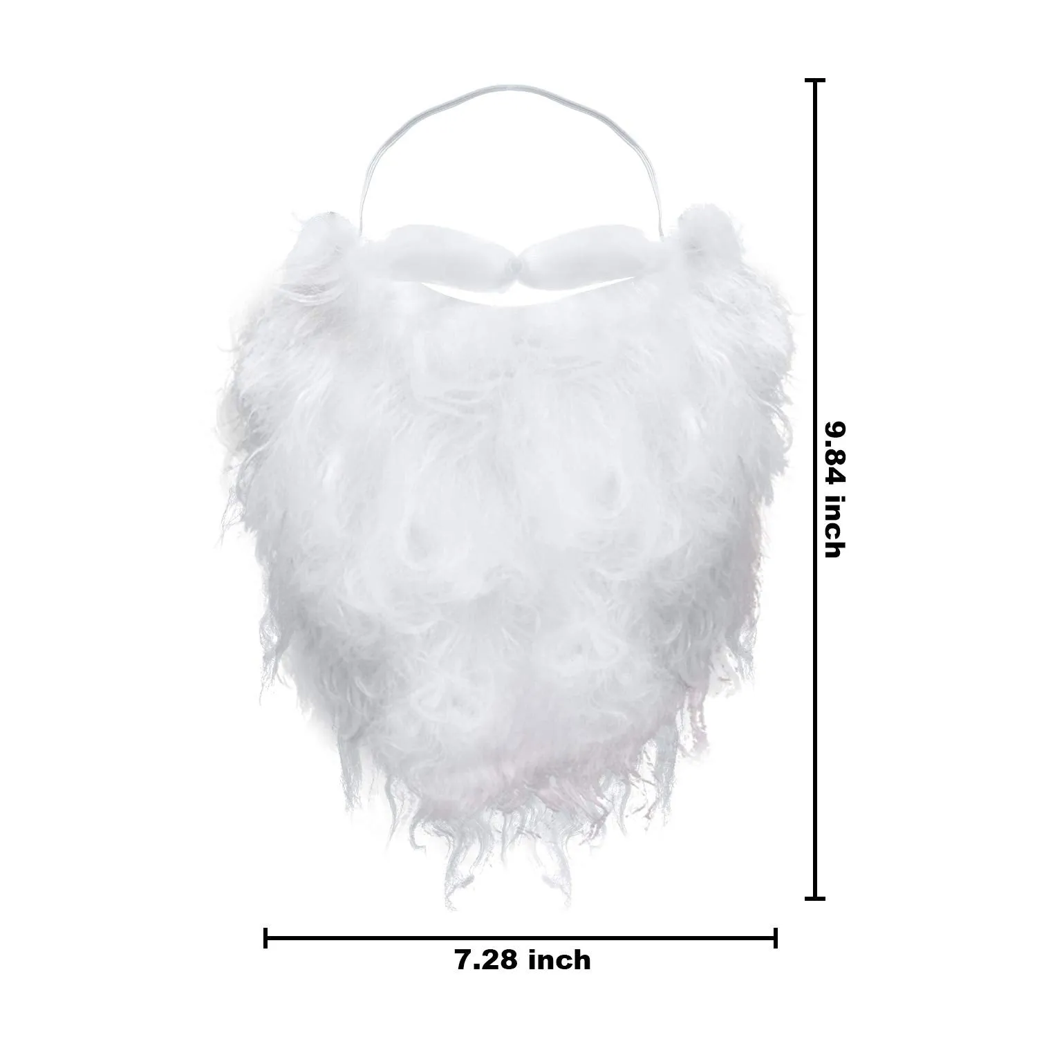 6 Pieces Funny Fake Beard Fake White Beard Costume for Cosplay Party Supplies