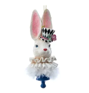 6.5" Holly Hats™ Rabbit Hat Ornament