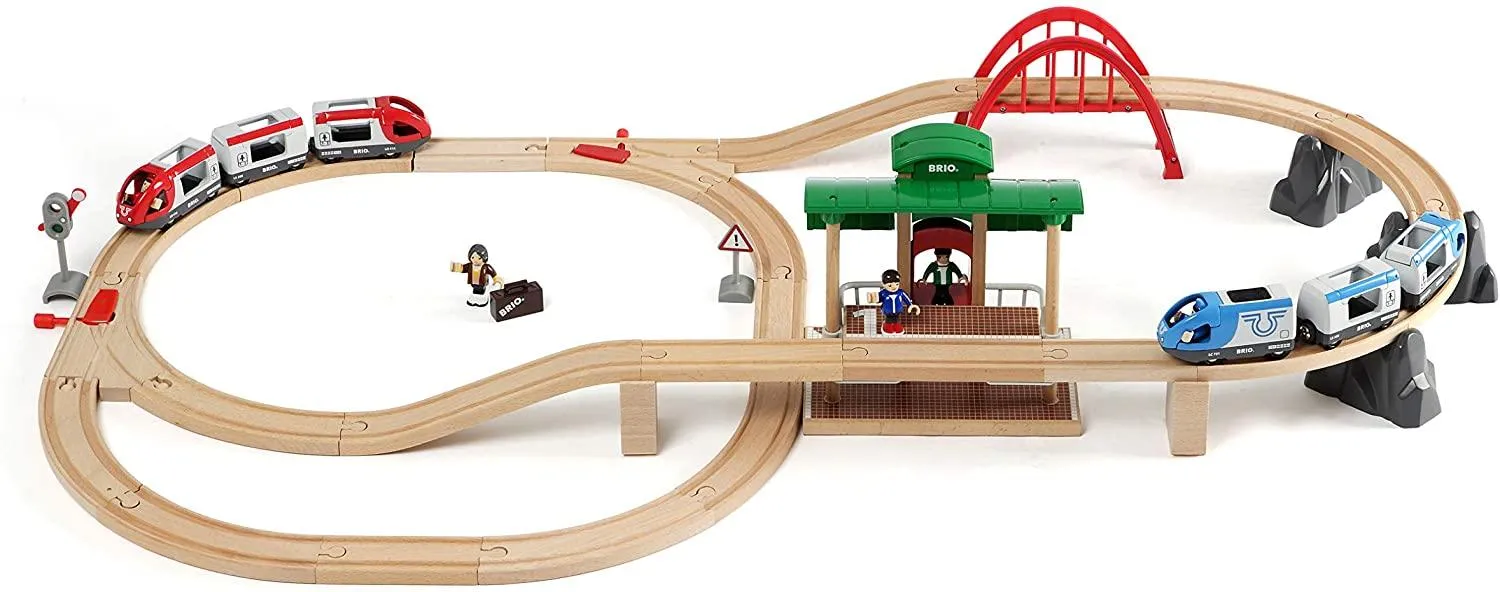 BRIO Travel Switching Battery Operated Set 42pcs Large Set 3yrs 