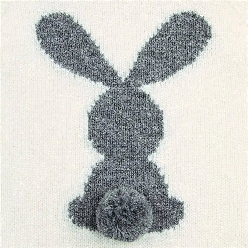 Bunny Tail Knit Romper