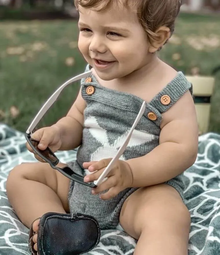 Bunny Tail Knit Romper
