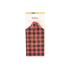 Christmas Plaid Over-sized Gift Tags - 12 Pack M1064