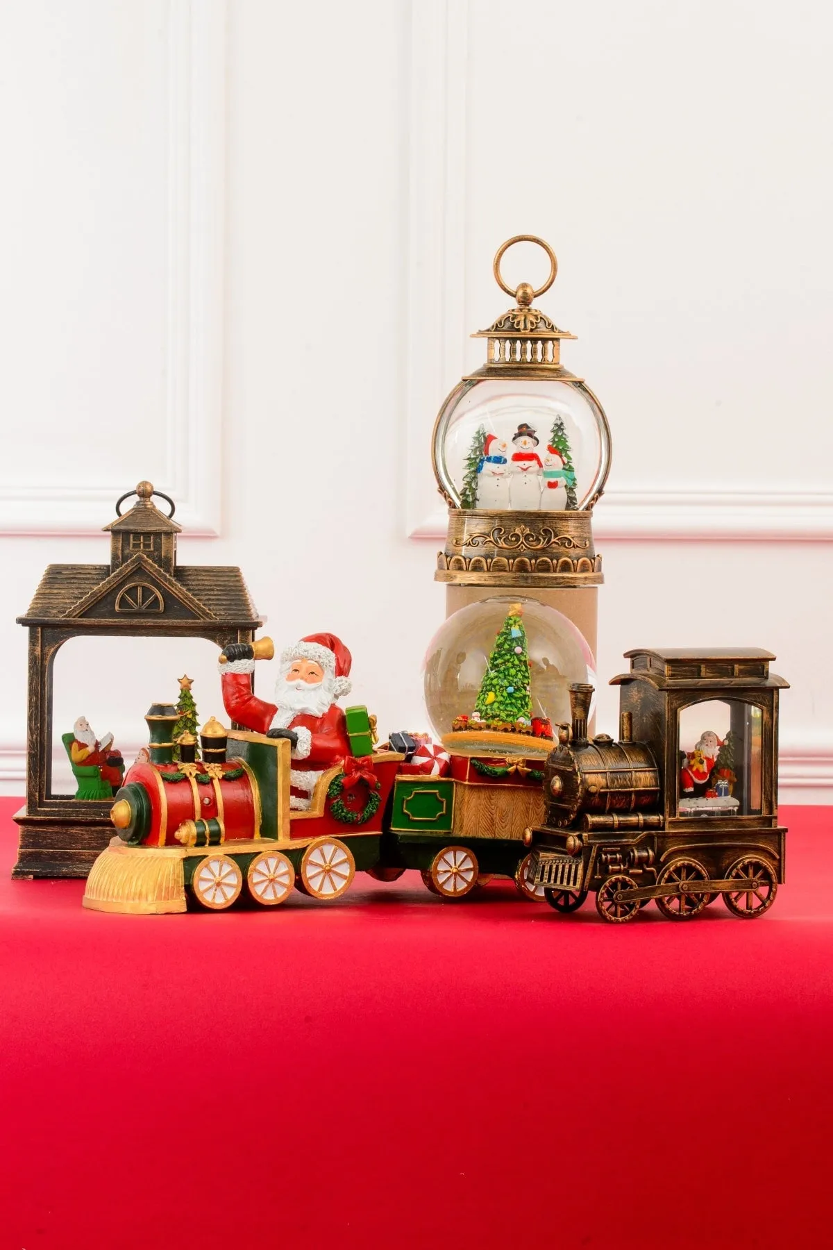 Christmas Santa Train Lantern Globe