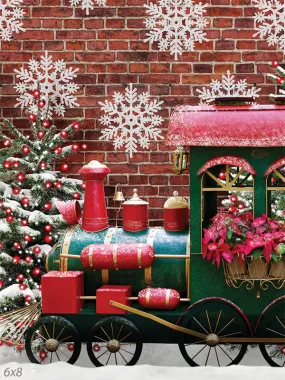 Christmas Train Backdrop