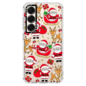 Cute Santa Claus Deer Phone Case - Samsung Galaxy S25 Case