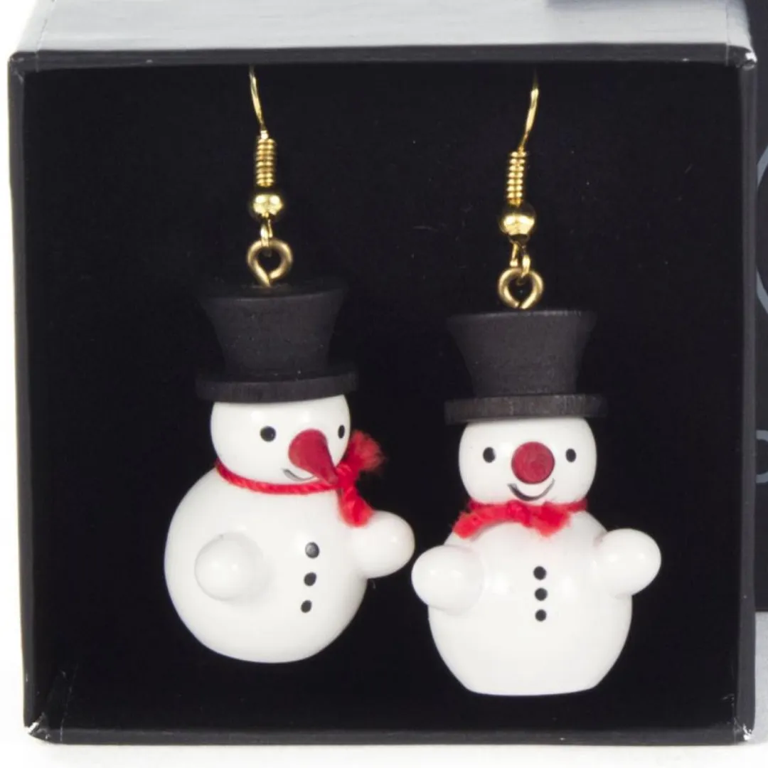 Earrings - Snowman