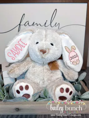 Easter Bunny Stuffed Plush Personalized Bunnies & Puzzles 10inch BUNNYCEGG0520