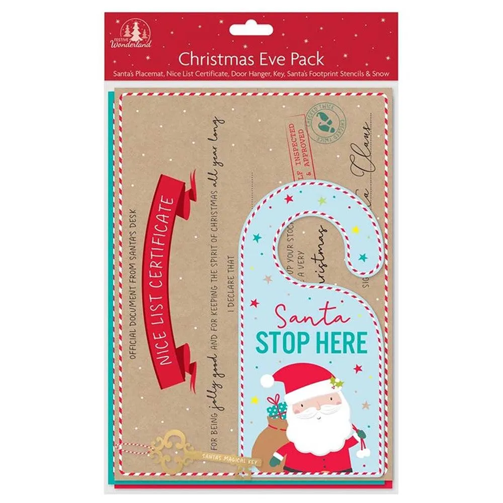 Festive Wonderland Christmas Eve Pack | Placemat for Santa, Key & More