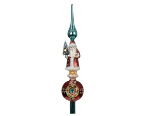 Glass Santa Claus Treetopper