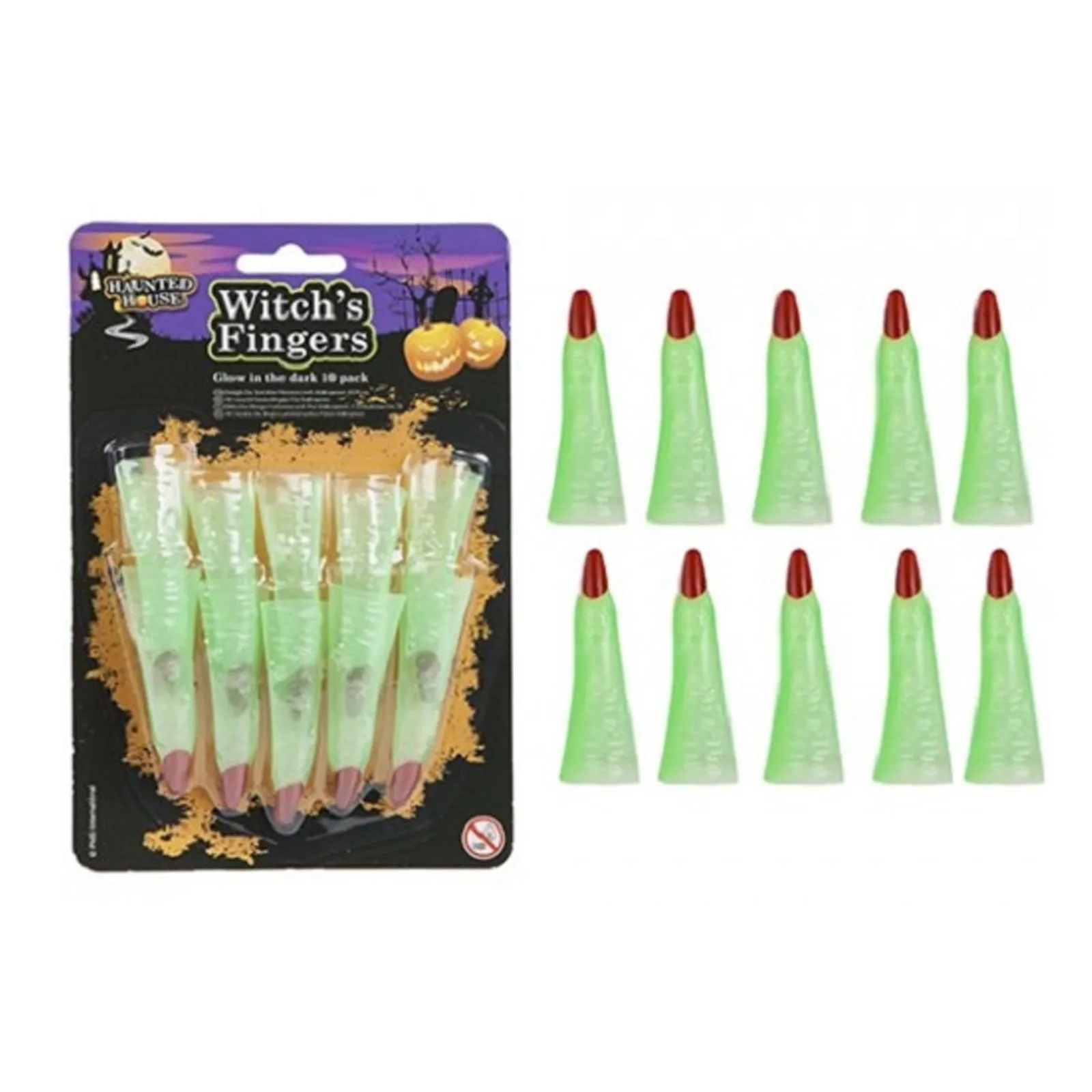 Haunted House Glow In The Dark Witch Fingers