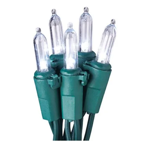 Holiday Wonderland 40842-88A 100 Count Mini LED Cool White Christmas Light Set - Quantity of 3