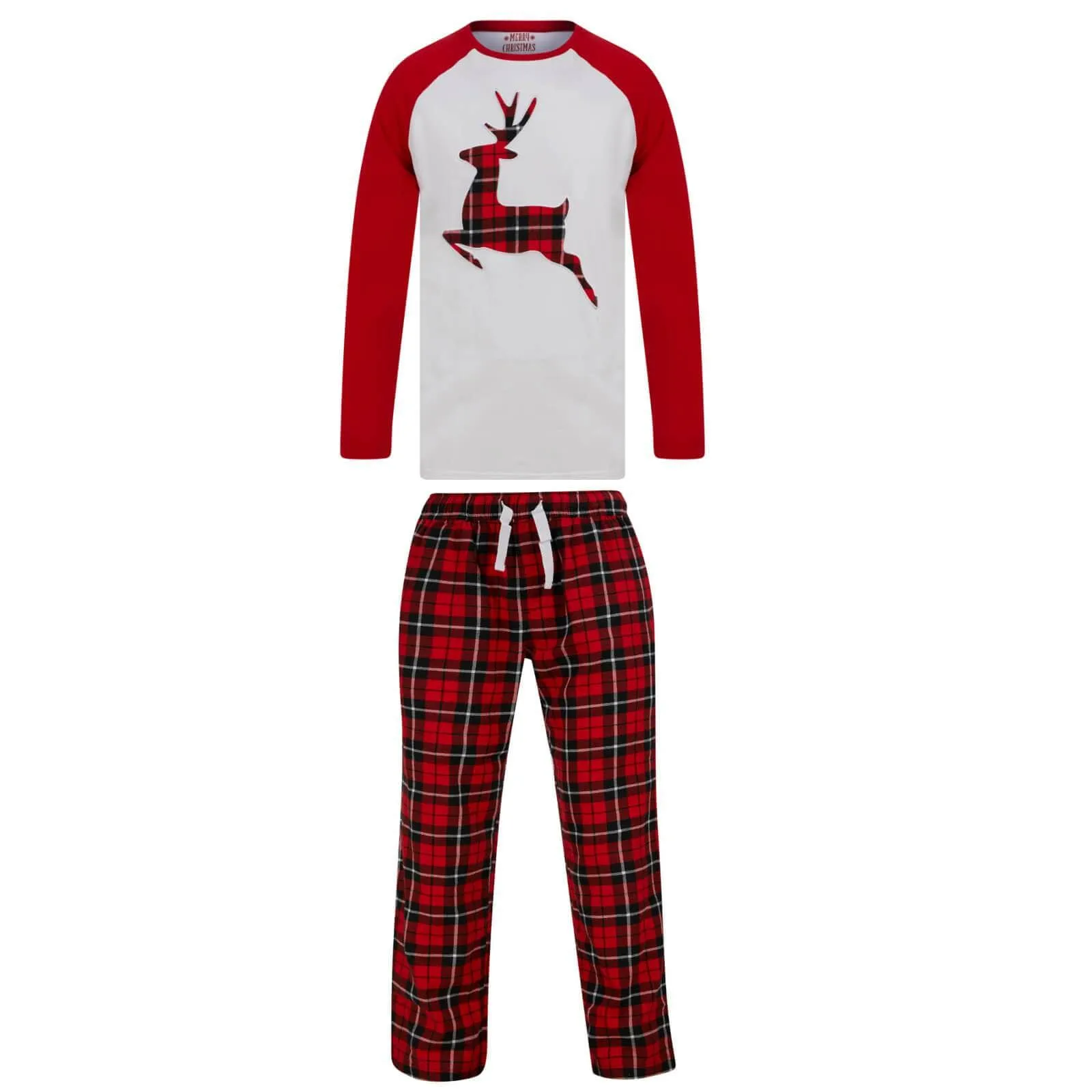 Kids Christmas Pyjama Set Reindeer/Stag Red Navy