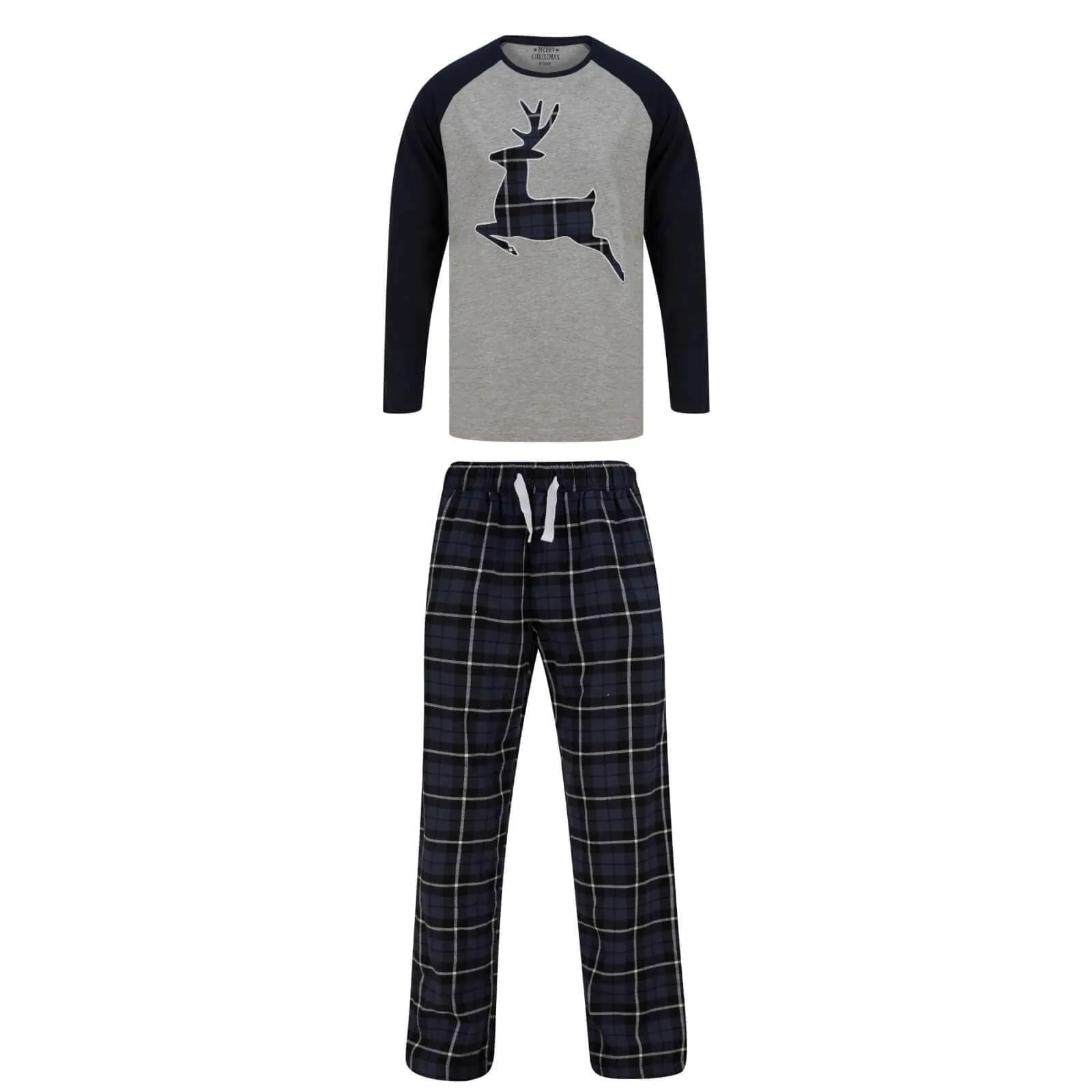 Kids Christmas Pyjama Set Reindeer/Stag Red Navy