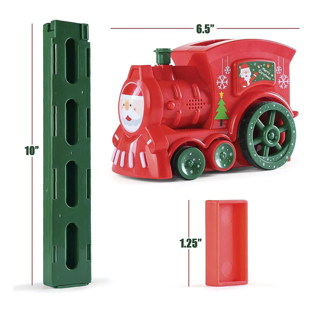 Kids Domino Electric Train Toy Set with Sound Kids Construction Stacking Toys Christmas Gift Toy