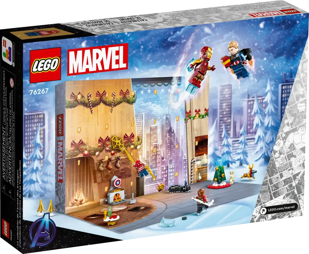 LEGO Marvel (2023 Christmas Holiday) Avengers Advent Calendar - 24 Building Toys (76267) LOW STOCK