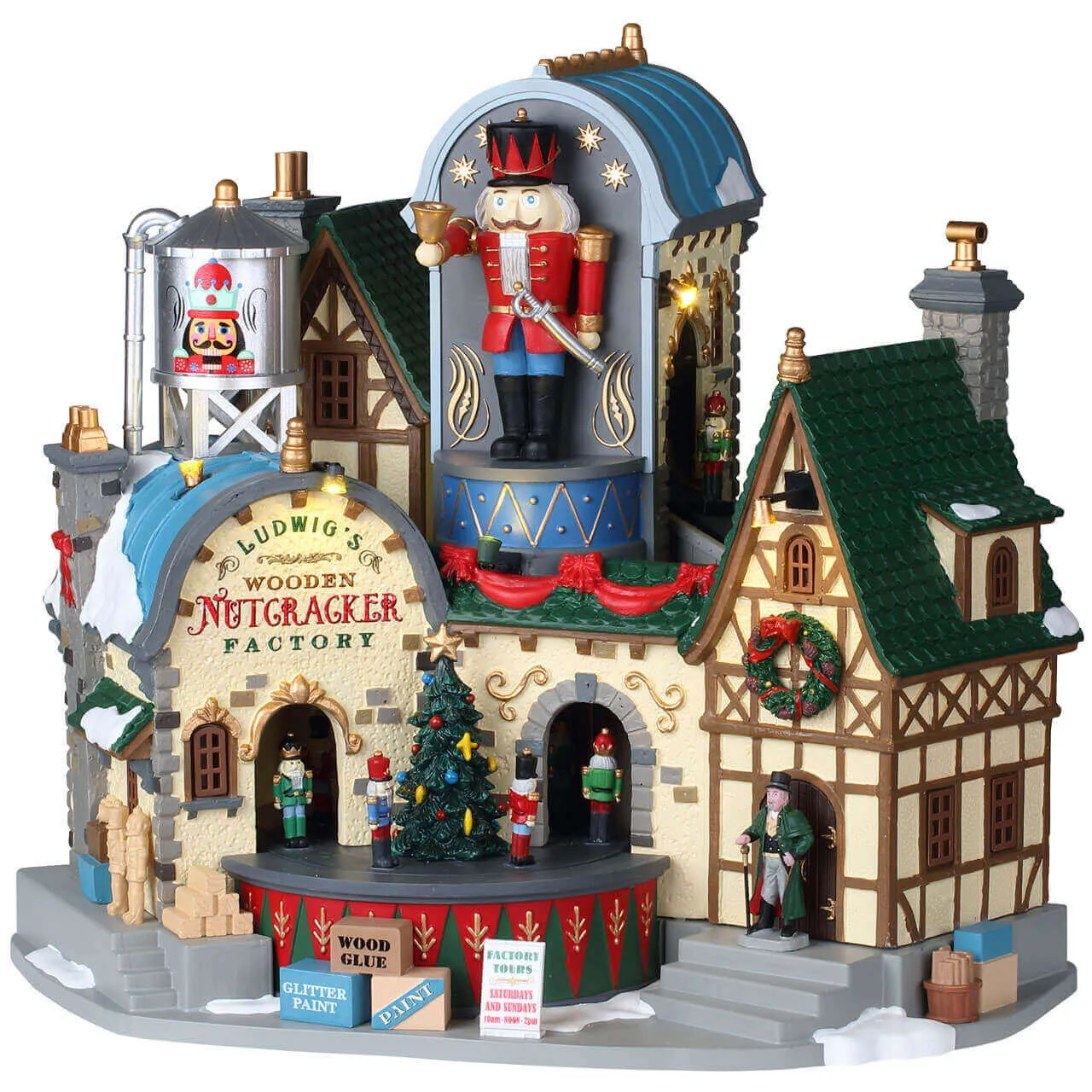 LEMAX Ludwig’s Wooden Nutcracker Factory, with 4.5V Adaptor #95463