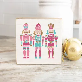 Macaron Colored Nutcrackers Decorative Wooden Block