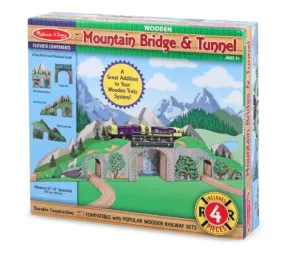Melissa and Doug  Wooden Mountain Bridge & Tunnel Set Item # 637 Ages 3 