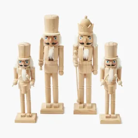 Natural Wood Nutcracker Family