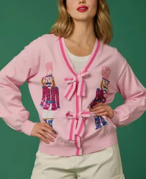 Nutcracker Sequin Cardigan Pink