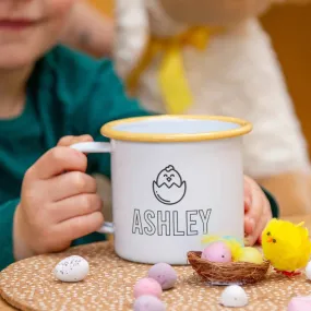 Personalised Easter Enamel Mug