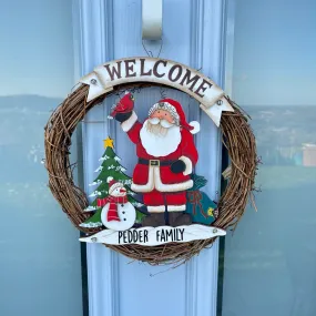 Personalised Santa Wreath