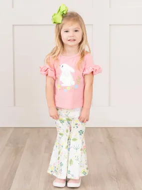Pink Easter Bunny Bell Bottom Outfit