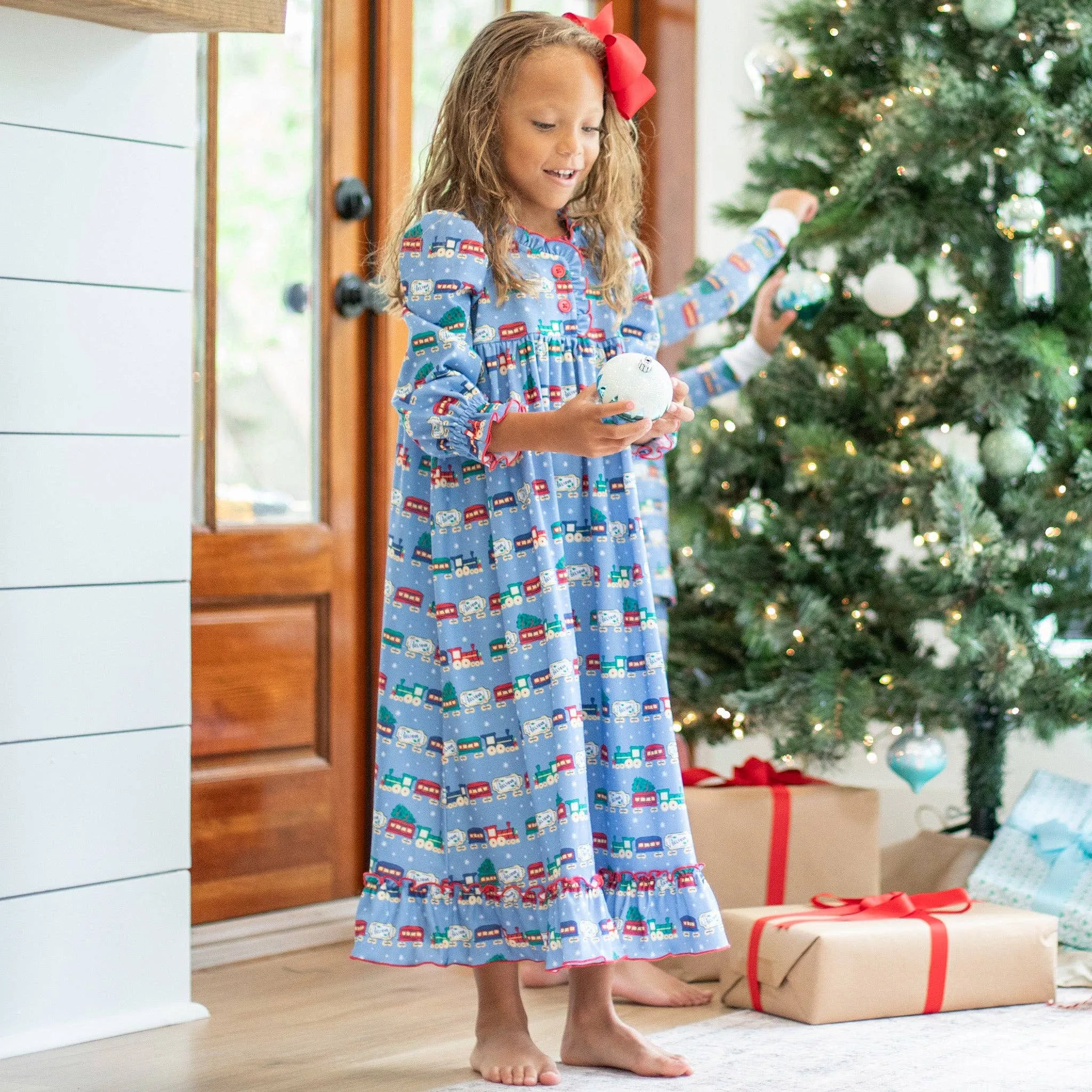 Polar Train Pajama Gown