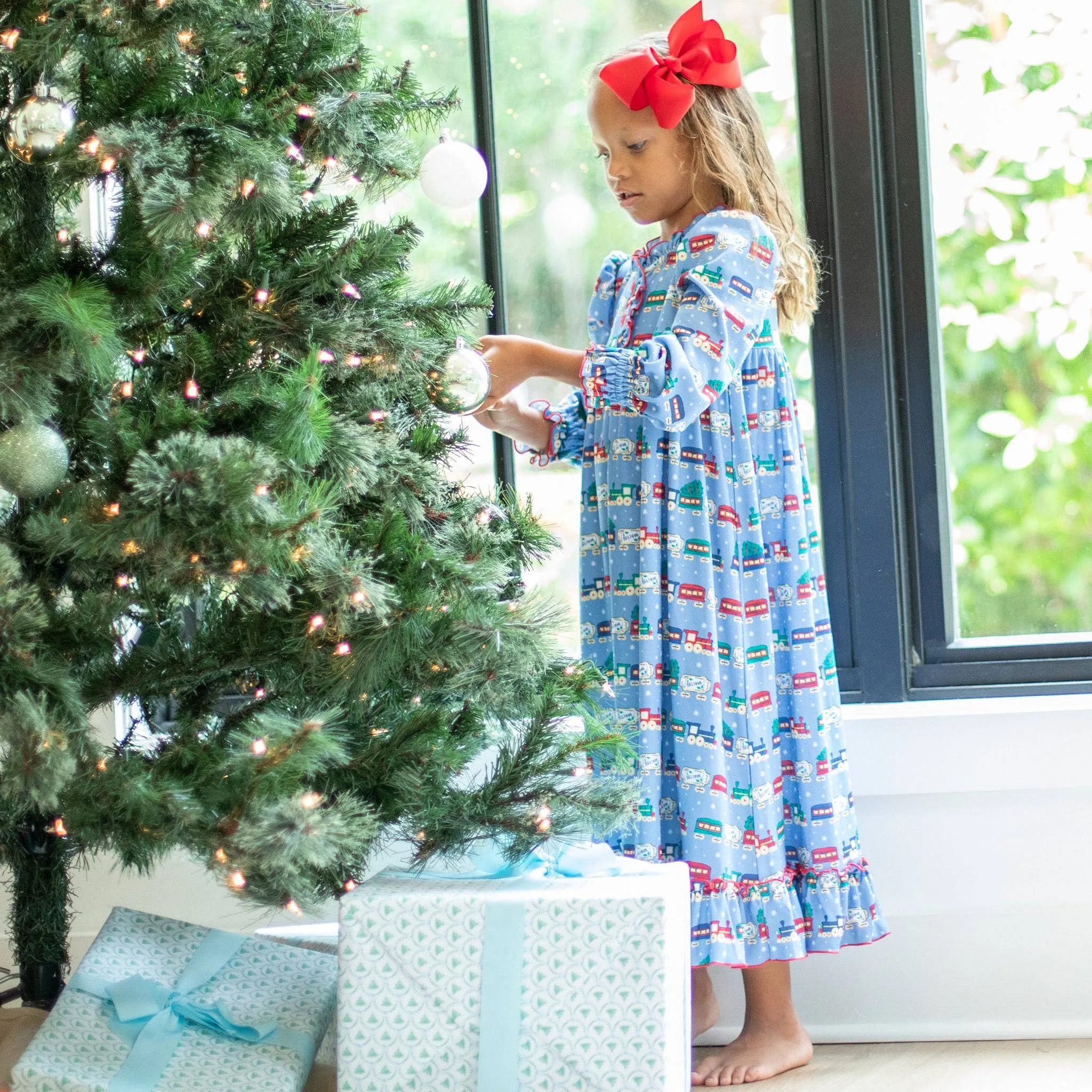 Polar Train Pajama Gown