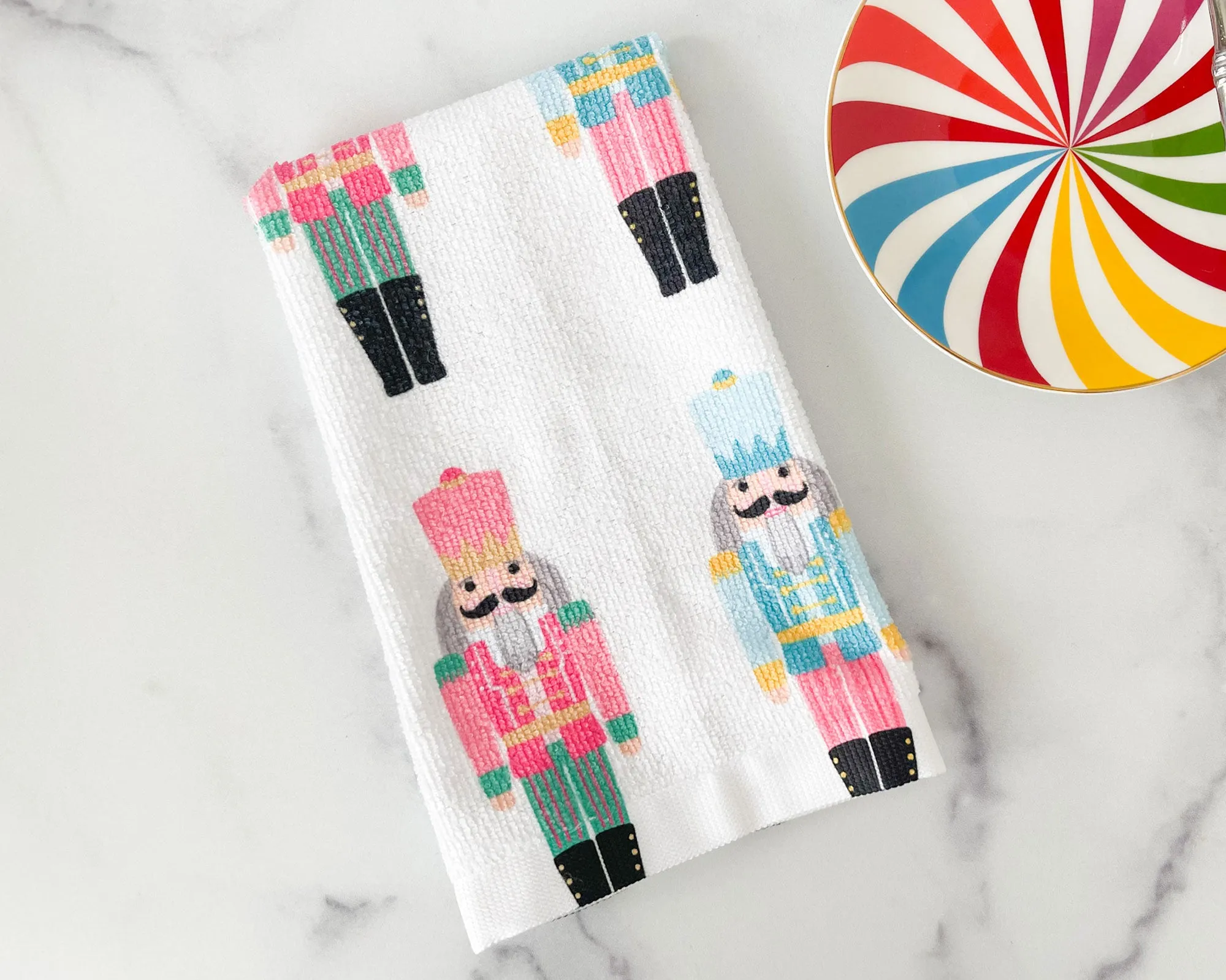 Preppy Nutcracker Holiday Hand Towel