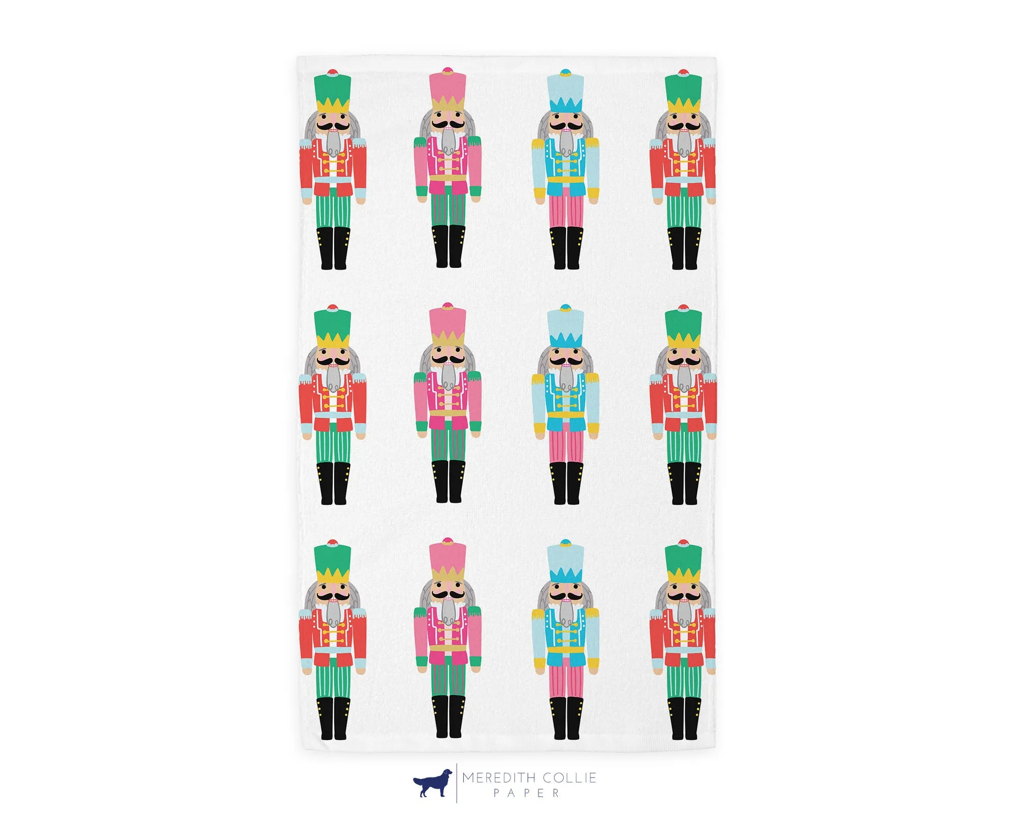 Preppy Nutcracker Holiday Hand Towel