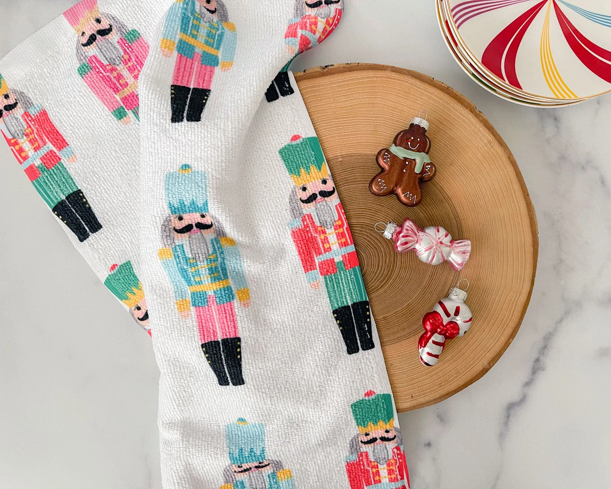 Preppy Nutcracker Holiday Hand Towel