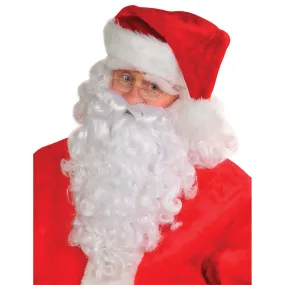 Santa Claus Beard and Wig Premium Set, 1 Count