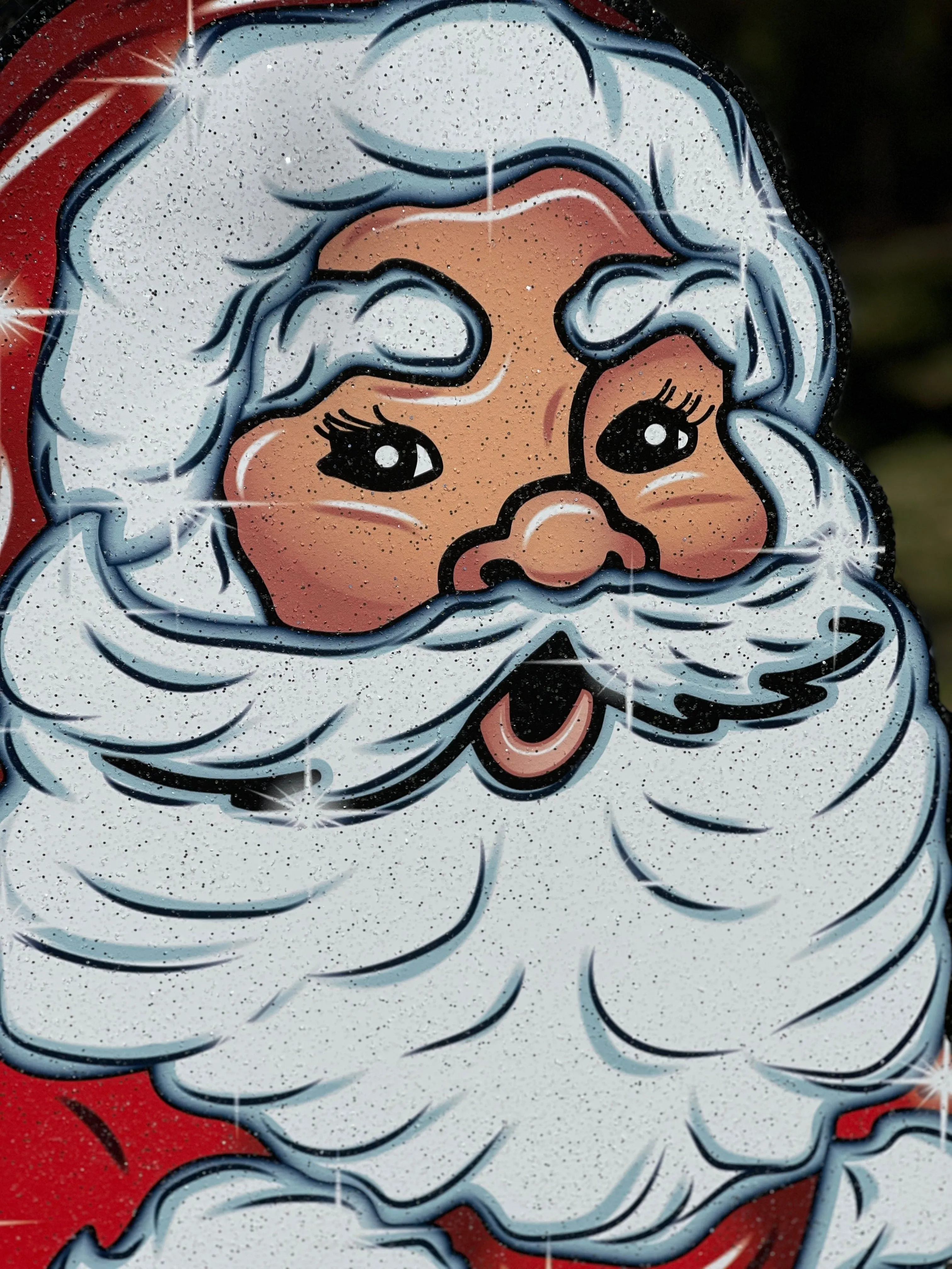 Santa Claus with Dog Yard Sign Outdoor Decoration