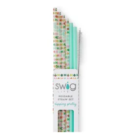 Swig Life  HoHoHo   Mint Reusable Straw Set