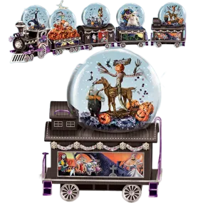 The Bradford Exchange Disney Tim Burton’s The Nightmare Before Christmas Glitter Globe Train Collection Issue #5: All Hail The Pumpkin King Handcrafted & Hand-Painted with Music & Glitter 4.5-Inches