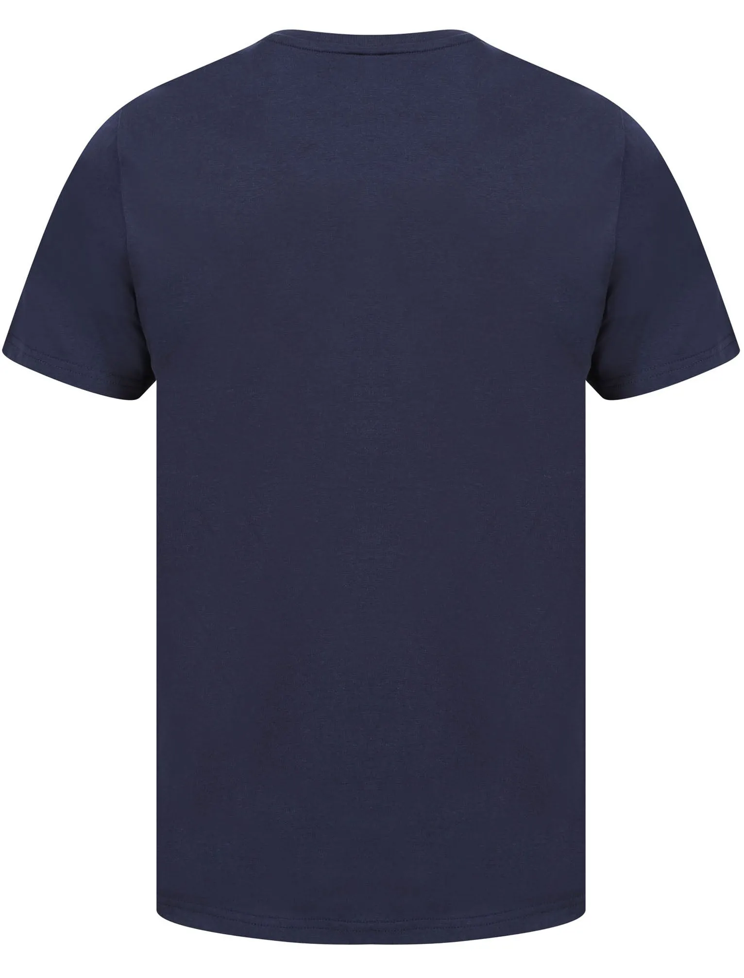 Thumbs Up Motif Novelty Cotton Christmas T-Shirt in Eclipse Blue - Merry Christmas