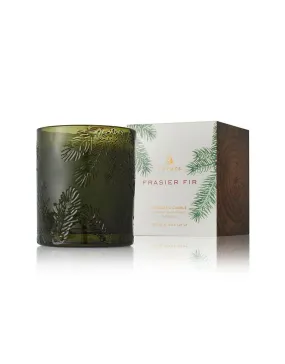 Thymes Frasier Fir Molded Green Glass Candle